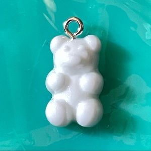WHITE GUMMY BEAR CHARM